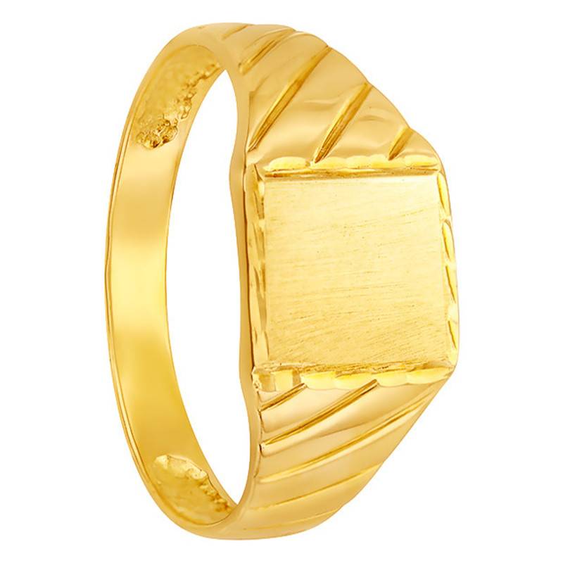 375 Yellow Gold Square Signet Ring 8 x 8 mm - Imperium
