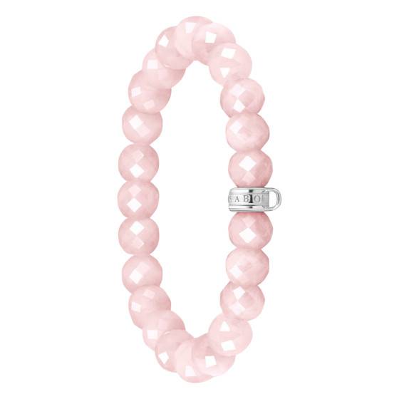 Bracelet à Breloques (Charms) - Longueur 20 Cm, Couleur Rose Argenté, Fermoir Mousqueton (Neuf)