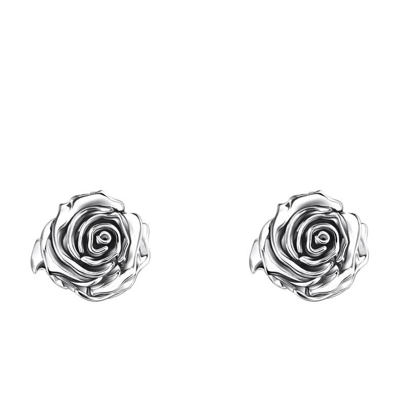 Midnight Rose 925 Silver Stud Earrings - H2323-637-21 - Thomas Sabo