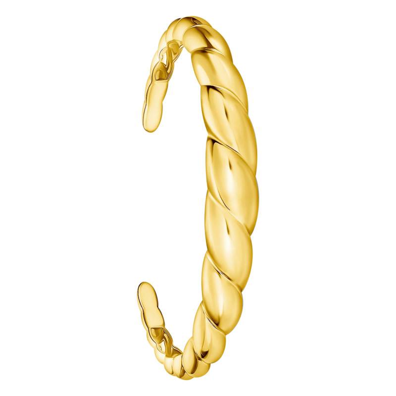 Bold Elegance Twisted Open Bangle in Yellow Gold Plating, Length 16 and 17 cm - AR119-413-39 - Thomas Sabo