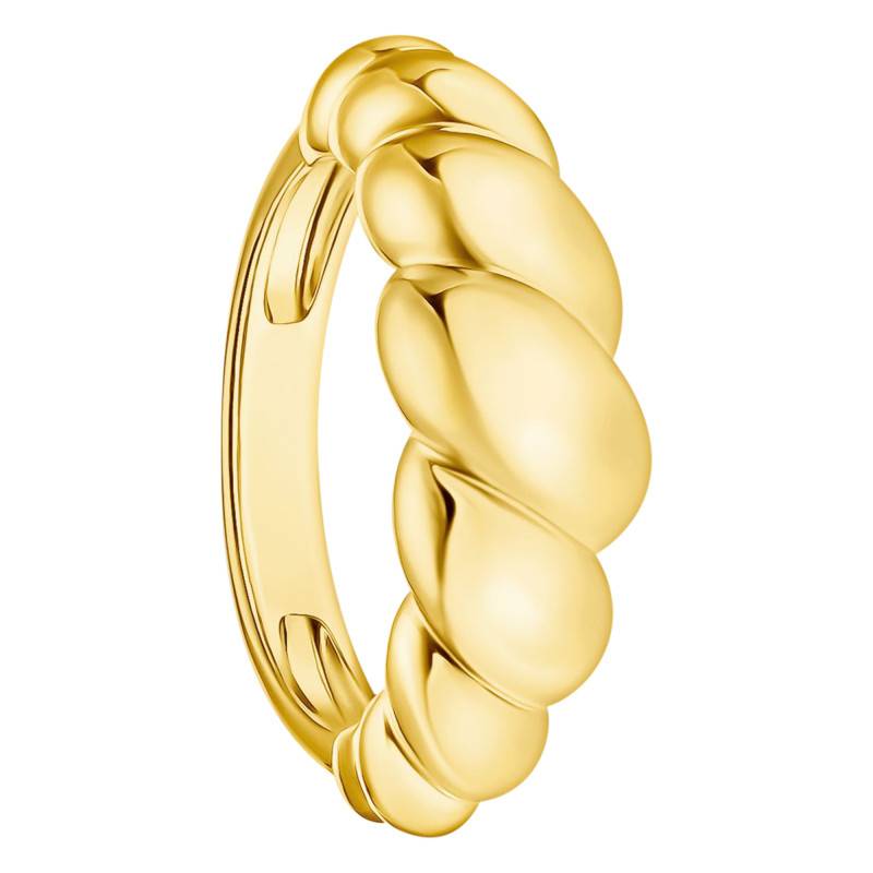 Bold Elegance Twisted Yellow Gold-Plated Ring - TR2494-413-39 - Thomas Sabo