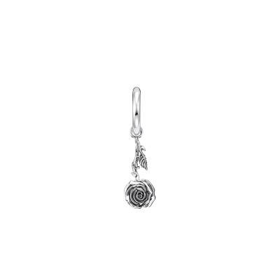1 925 Silver Midnight Rose Hoop Earring - CR756-637-21 - Thomas Sabo