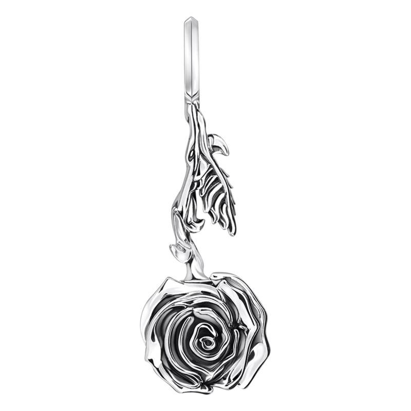 925 Sterling Silver Midnight Rose Pendant - PE981-637-21 - Thomas Sabo