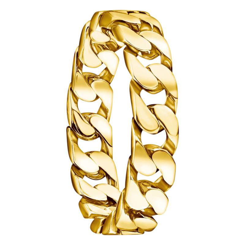 Yellow Gold-Plated Rebel Curb Chain Ring TR2496-413-39 - Thomas Sabo