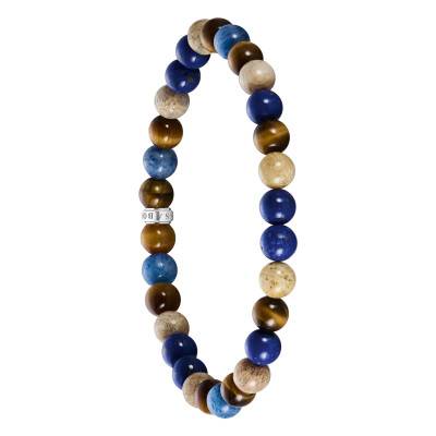 Bracelet Rebel Perles Multicolores en Argent 925, Longueurs de 17 à 21 cm - A2193-926-7 - Thomas Sabo