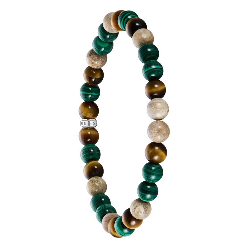 925 Sterling Silver Multicolor Bead Rebel Bracelet, 17 cm to 21 cm - A2193-468-7 - Thomas Sabo