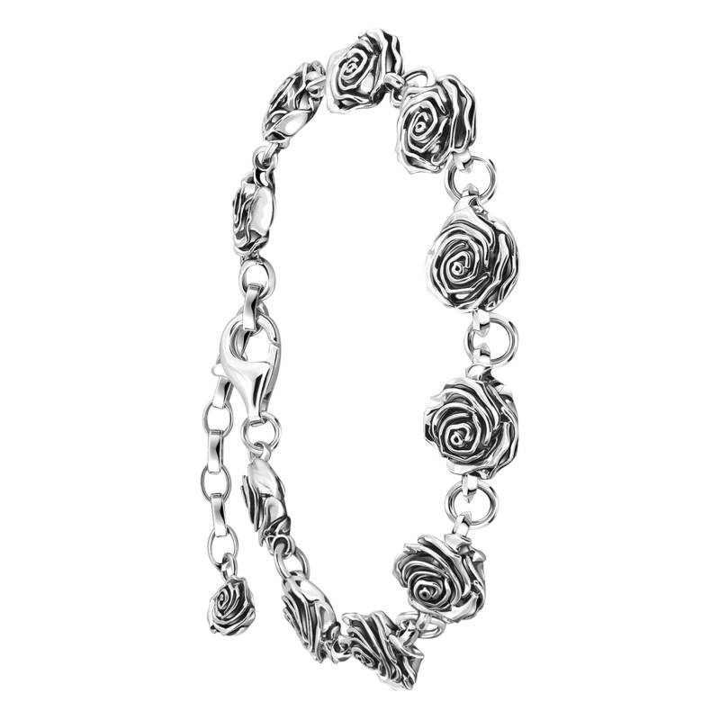 Midnight Rose 925 Silver Bracelet, Length 16 to 21 cm - A2197-637-21 - Thomas Sabo