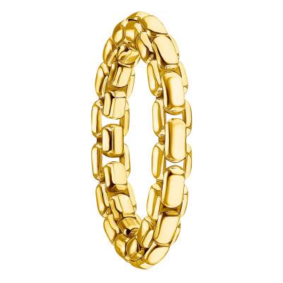Yellow Gold-Plated Box Chain Rebel Ring - TR2502-413-39 - Thomas Sabo