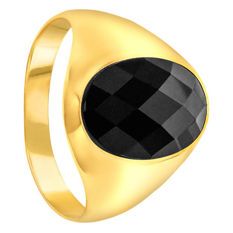 375 Yellow Gold Oval Signet Ring, 10 x 14 mm - Imperium