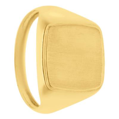750/1000 Yellow Gold Square Signet Ring - Imperium