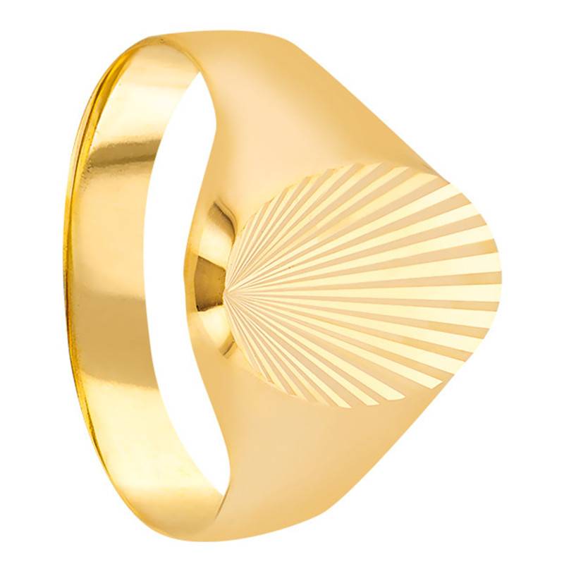 375 Yellow Gold Sun Motif Signet Ring 9 x 12 mm - Imperium