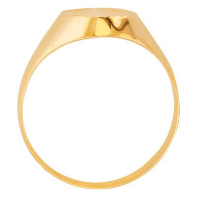 Chevalière 9 x 12 mm, Or Jaune 375, Motif Soleillé - Imperium