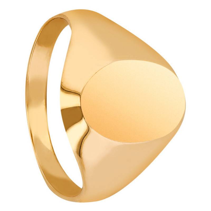 750 Yellow Gold Small Oval Signet Ring, 11 x 15 mm - Imperium
