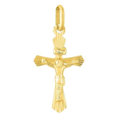 Croix Christ en Or Jaune 750 - Emanessence