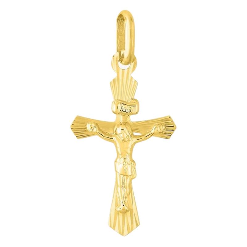 Croix Christ en Or Jaune 750 - Emanessence
