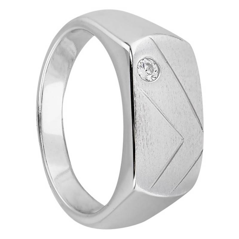 925 Silver & Zirconium Oxide Signet Ring - Imperium