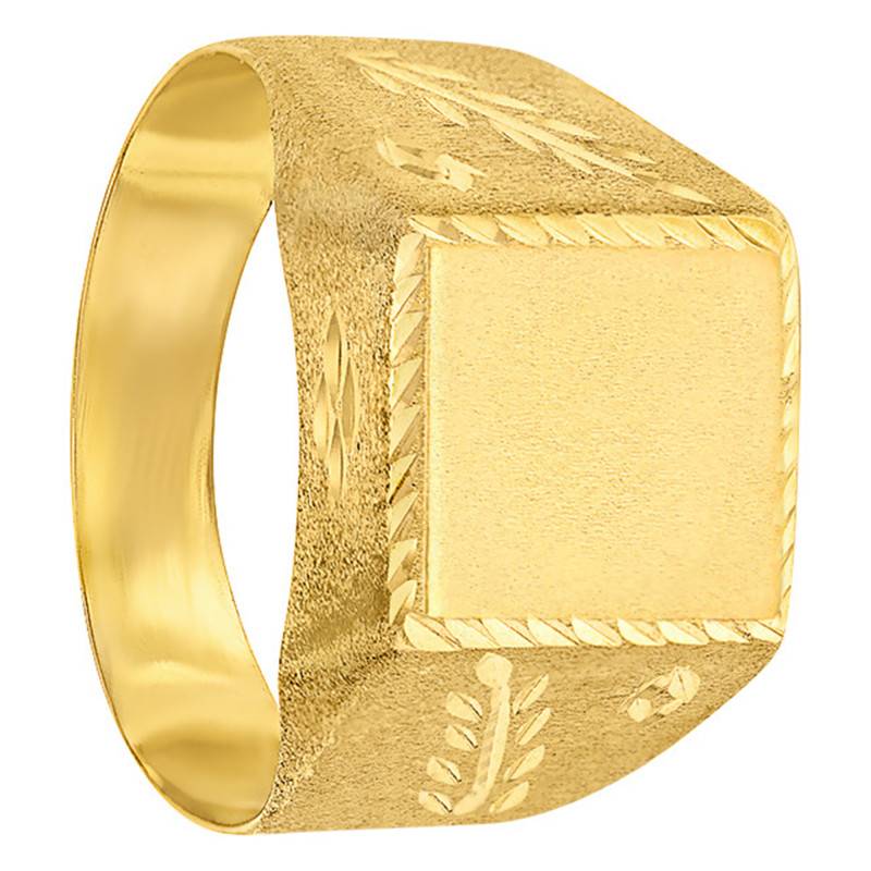 375 Yellow Gold Signet Ring, 10.50 x 12 mm - Imperium
