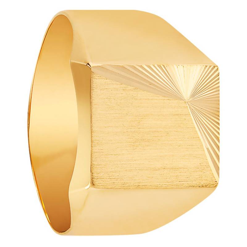 750/1000 Yellow Gold Sunny Signet Ring, 11 x 13 mm - Imperium