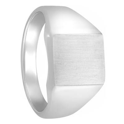 925 Silver Barrel Signet Ring, 9.50 x 10.50 mm - Imperium
