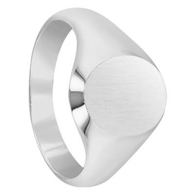 925 Silver Oval Face Signet Ring, 10 x 12 mm - Imperium