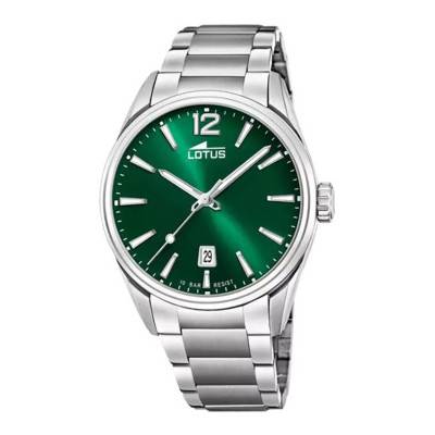 Minimalist Green Steel Watch 18692/4 - Lotus