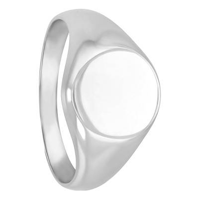 Chevalière Or Blanc 375 tête ovale - Imperium