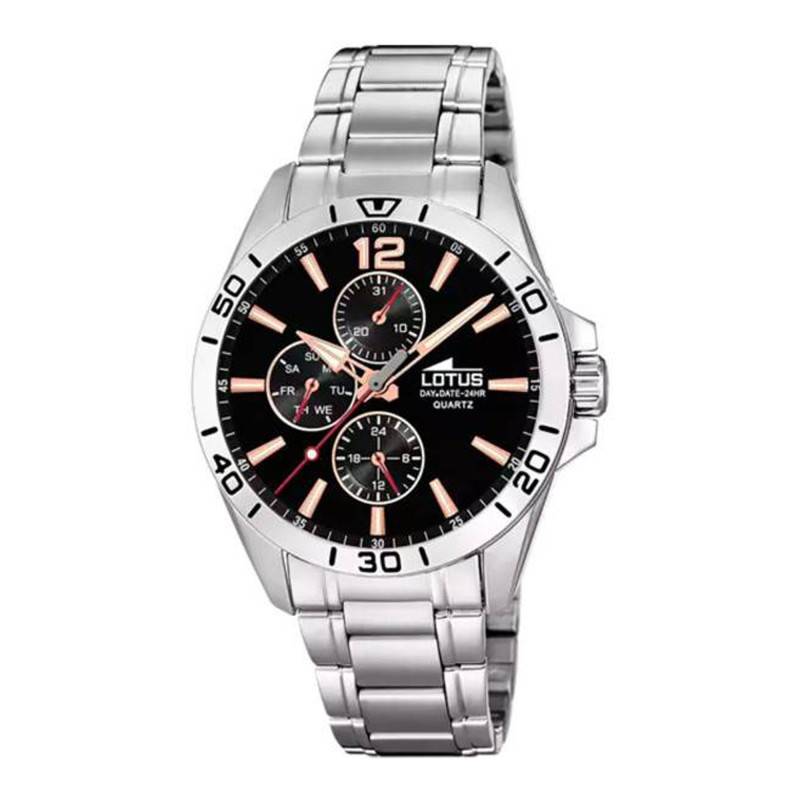 Black Multifunction Watch 18812/6 - Lotus