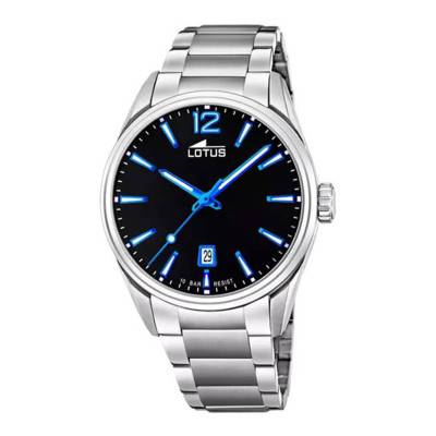 Black Steel Minimalist Watch 18692/6 - Lotus