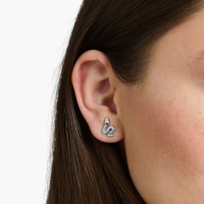 Blackened 925 Silver Snake Stud Earrings - H2261-643-11 - Thomas Sabo
