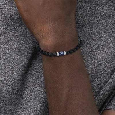 Tommy Hilfiger Steel, Wood & Cord Bracelet, Length 18 cm - Tommy Hilfiger