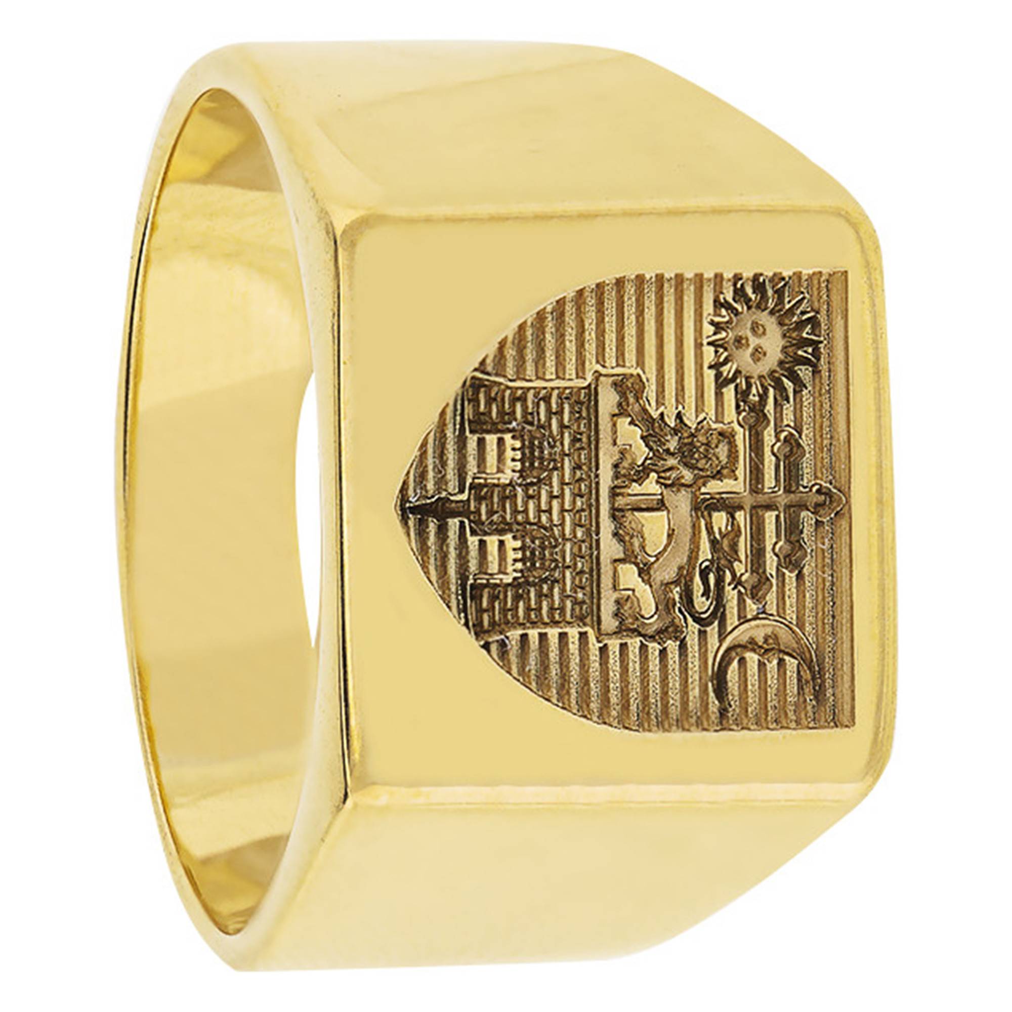 Or Rose Chevaliere Ancienne Homme Avec Armoirie Chevaliere Blason