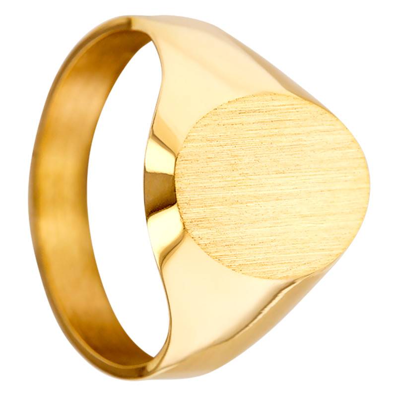 750 Yellow Gold Signet Ring, 10 x 14 mm - Imperium