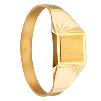 Yellow Gold 375 Square Signet Ring, 6 x 6 mm - Imperium