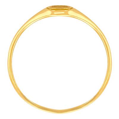 750/1000 Yellow Gold Rectangular Signet Ring, 3 x 4 mm - Imperium
