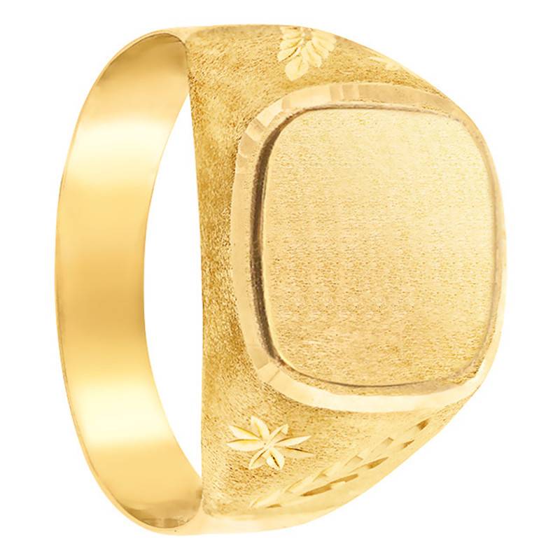750/1000 Yellow Gold Signet Ring, 13 x 14 mm - Imperium