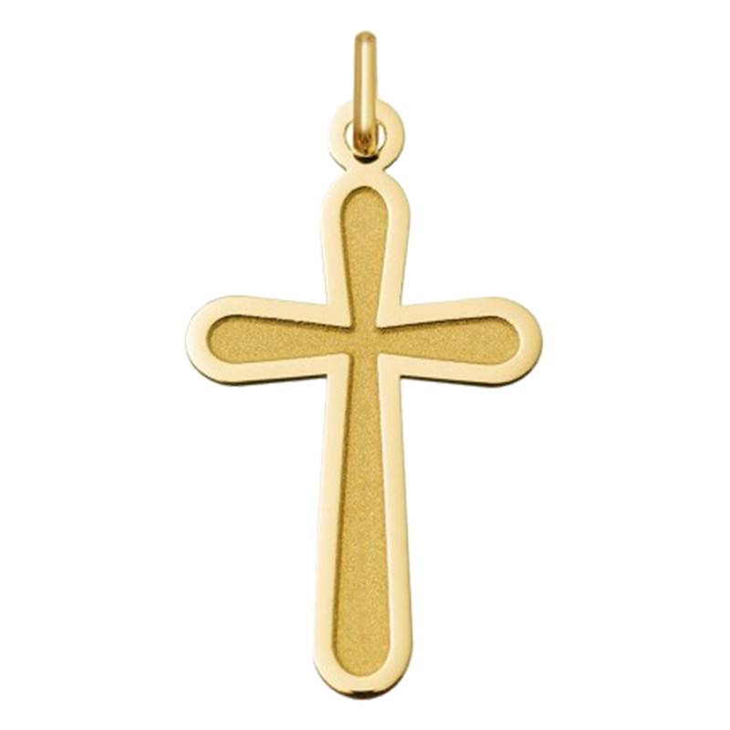 750/1000 Yellow Gold Latin Cross Pendant 15x25mm - Argyor