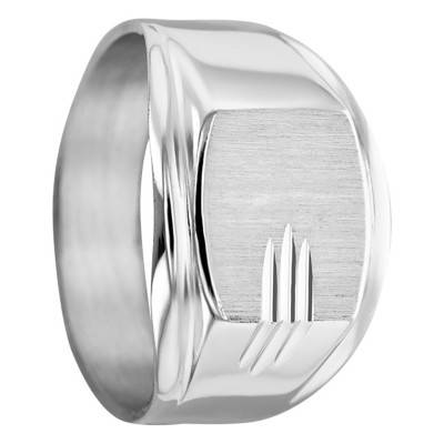 Chevalière Griffe 10x11 mm en Or Blanc 750 - Imperium