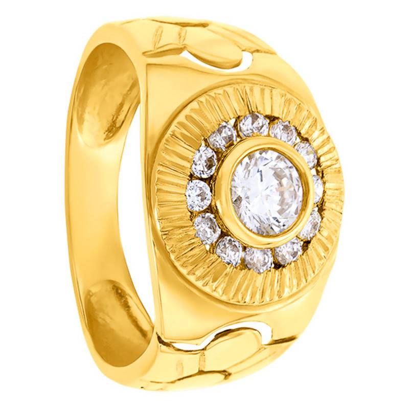 Yellow Gold 375/1000 Round Signet Ring 12,50 x 12,50 mm - Imperium