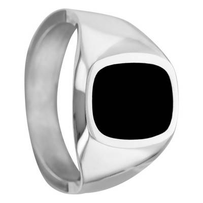 925/1000 Silver & Onyx Signet Ring, 11 x 9 mm - Imperium