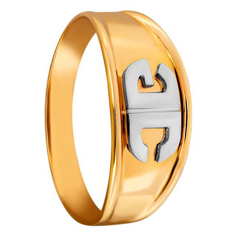 Imperium Yellow and White 750/1000 Gold Ceinturon Monogram Signet Ring - Imperium