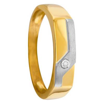 Chevalière Vague Diamant 0,006 ct & 2 Ors 750 - Imperium