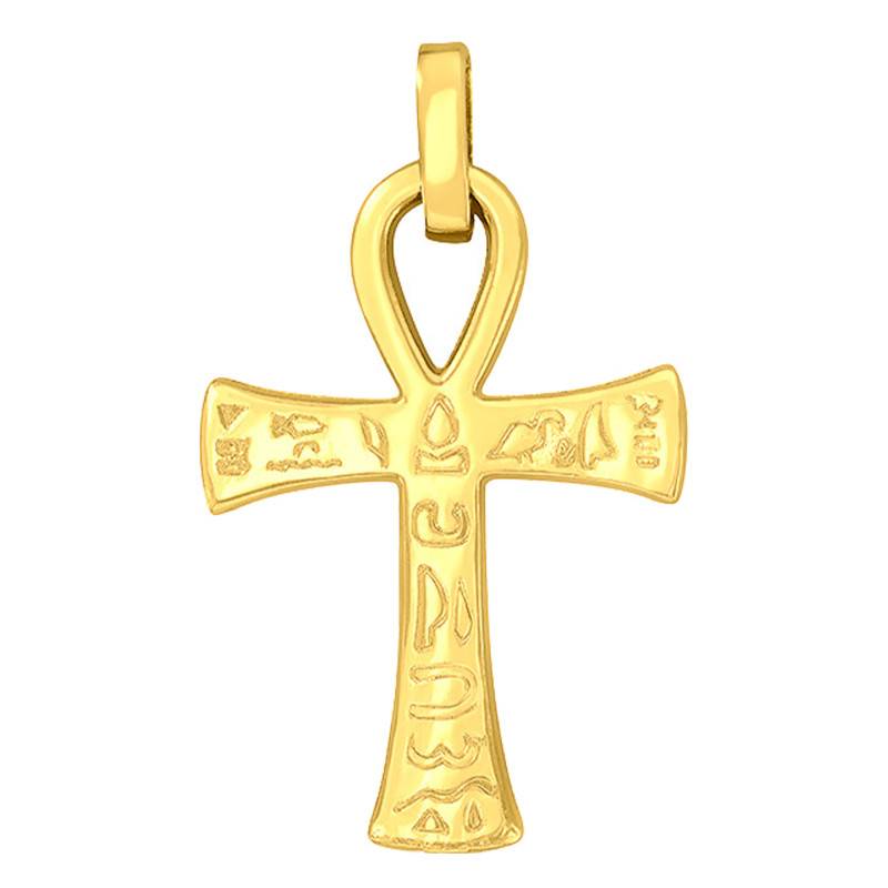Yellow Gold 375 or 750 Ankh Cross Pendant - Vandona