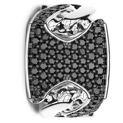 925 Sterling Silver & Natural Stone Cosmopolitan Luxury Signet Ring - ESA045 - Zancan