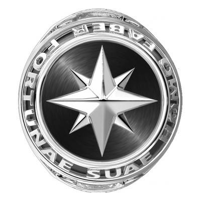 Chevalière Cosmopolite Rose des Vents & Argent EXA087 - Zancan