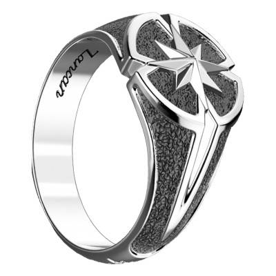 925 Silver Compass Rose Cosmopolitan Ring - EXA175 - Zancan
