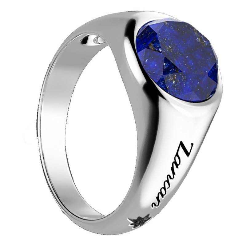 925 Silver & Lapis Lazuli Eternity Signet Ring - EXA237-L - Zancan
