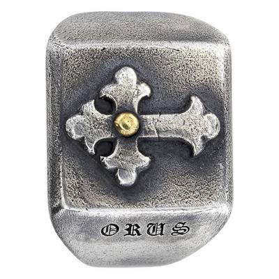 Chevalière croix en argent - Orus Bijoux