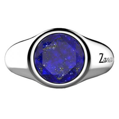 925 Silver & Lapis Lazuli Eternity Signet Ring - EXA237-L - Zancan