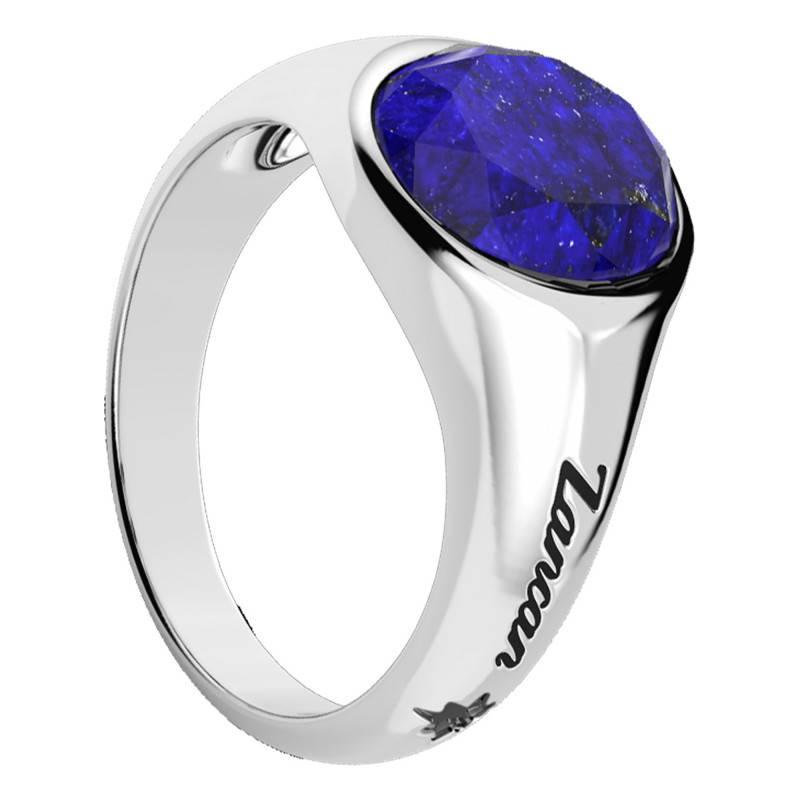 925/1000 Silver & Lapis-Lazuli Eternity Signet Ring - EXA238-L - Zancan