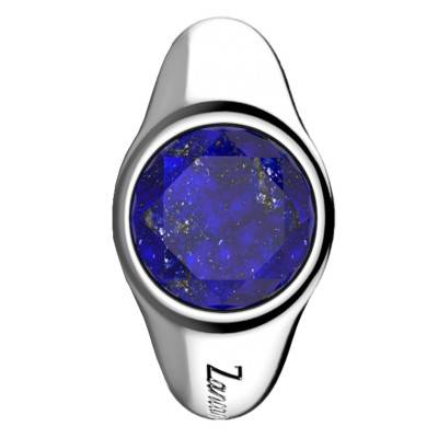 925/1000 Silver & Lapis-Lazuli Eternity Signet Ring - EXA238-L - Zancan